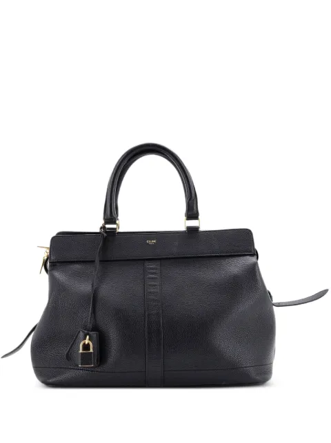 Celine Pre-Owned Cabas de France Tote Leather Medium satchel Black AHY7ZGA86CMP0UU7