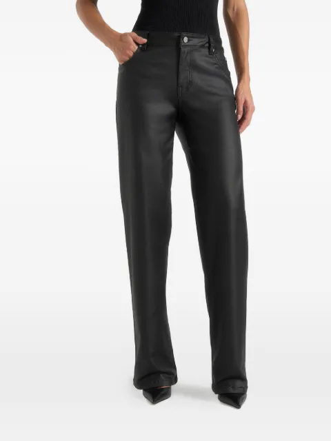 Manière De Voir Florence in black wax-effect jeans Black WMN41352
