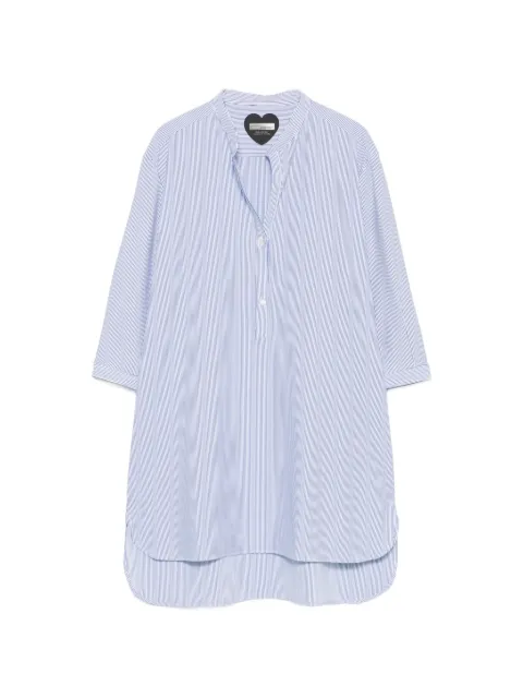 RRD vertical-stripe buttoned shirt Blue 26767