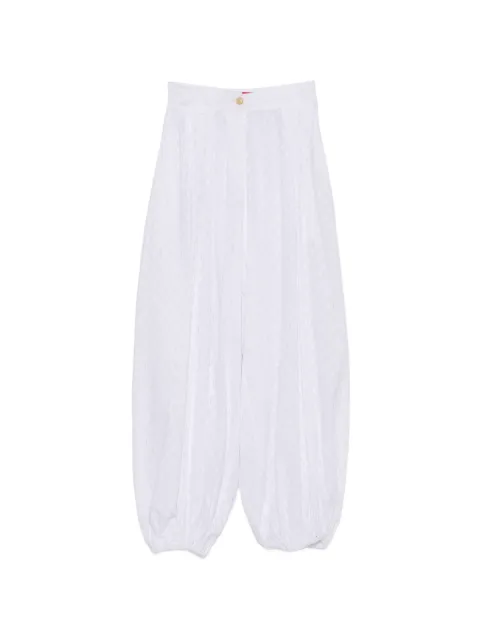 THELATEST jacquard-knit elasticated-cuff trousers White TLW03126T0158ABTPT0001