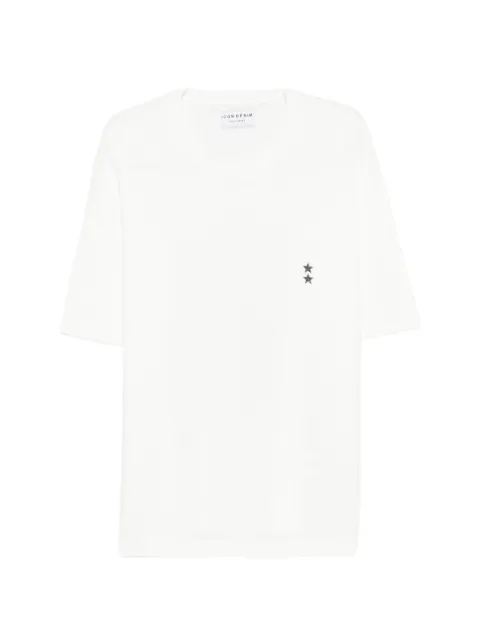 ICON DENIM round-neck star-detail T-shirt White HAAK