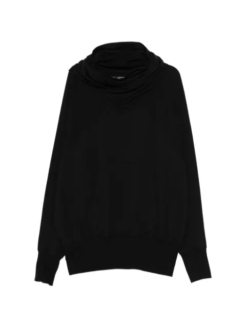 Julius W neck hoodie Black 947CUM2