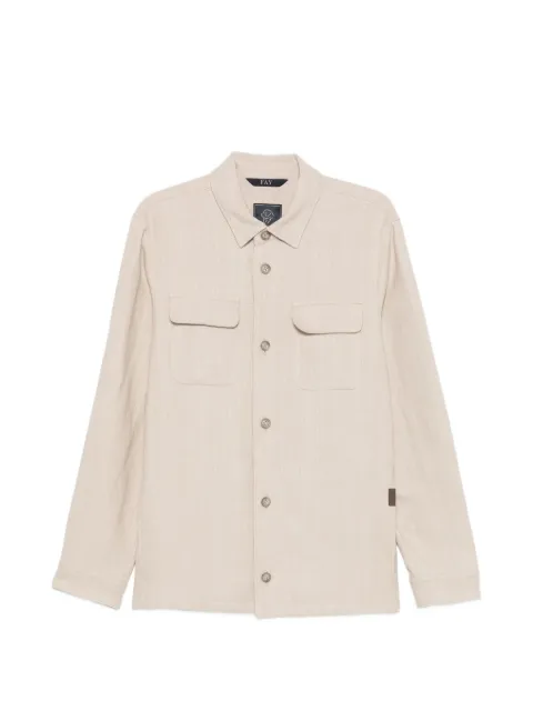 Fay buttoned pocket overshirt Neutrals NGM74520610