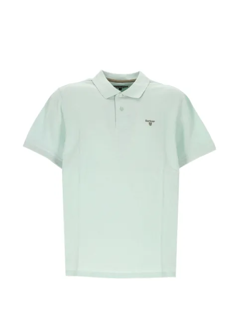 Barbour logo-embroidered lightweight polo shirt Blue MML1367BU11