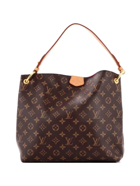 Louis Vuitton Pre-Owned Graceful Handbag Monogram Canvas PM hobo bag Brown 0JRMTX4E8Y0QEZS1