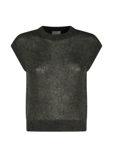 Brunello Cucinelli mohair-blend sequin-embellished sweater Grey MBG775530PC1542