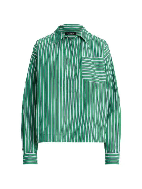 Lauren Ralph Lauren striped cotton blouse Green 200P07906001