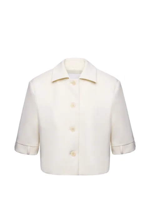 MEDEEA cropped short-sleeve jacket White WJKWHSS