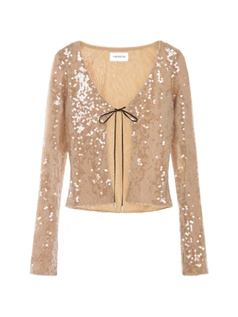 16Arlington Elin sequin-embellished cardigan Neutrals T464SS2602
