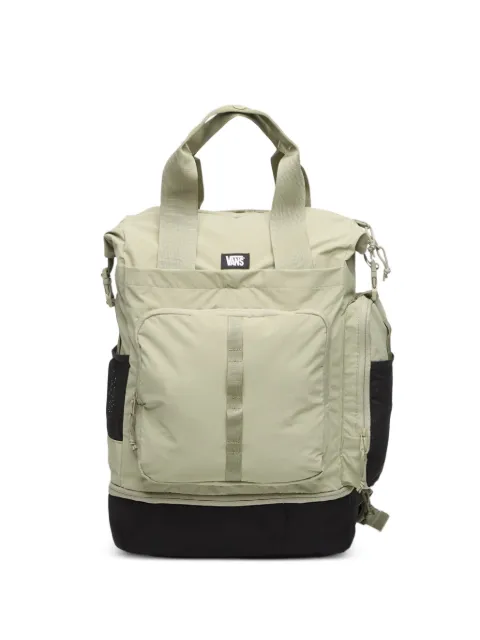 Vans Wilder logo-patch panelled backpack Green VN000SSDFSG