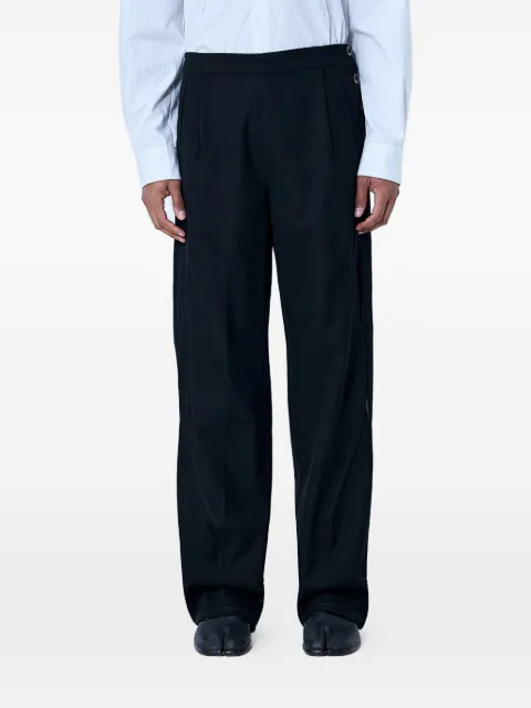 Kiko Kostadinov pleated side-button trousers Black KKSS26T1335