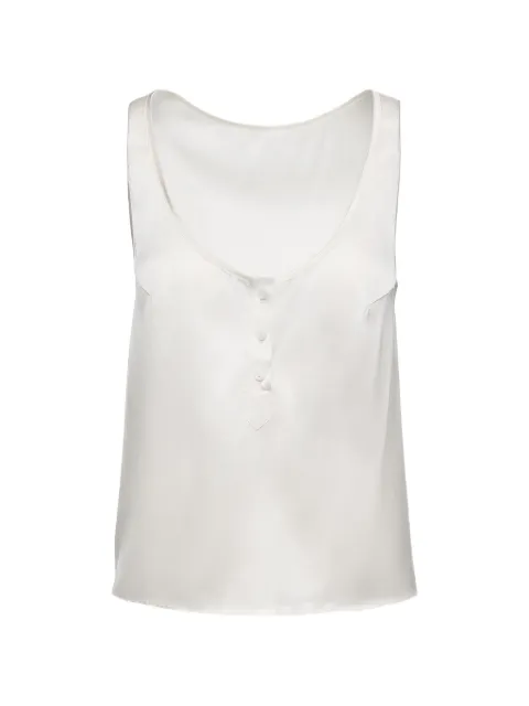 MEDEEA button-placket racerback top White WTWHSK