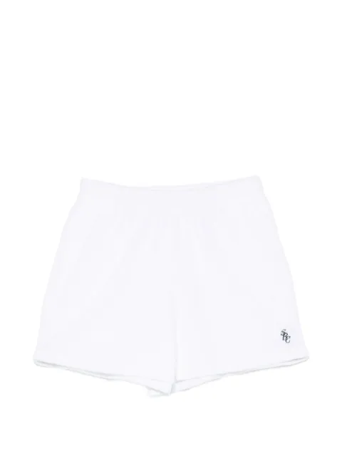 Sporty & Rich SRC logo-embroidered terrycloth shorts White SH001715302WH