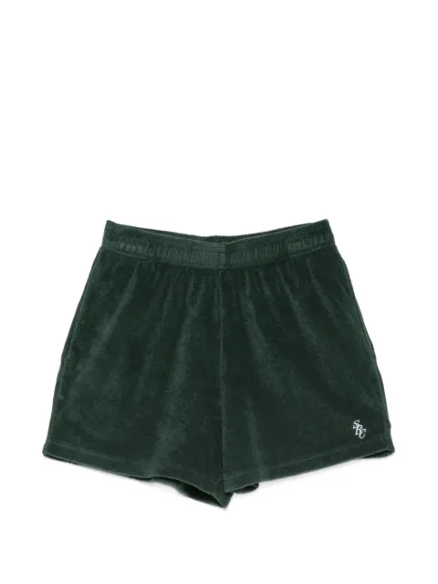 Sporty & Rich SRC logo-embroidered terrycloth shorts Green SH001715302GR