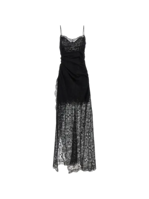 Ermanno Scervino Majolica draped midi dress Black D482Q737FDUCX
