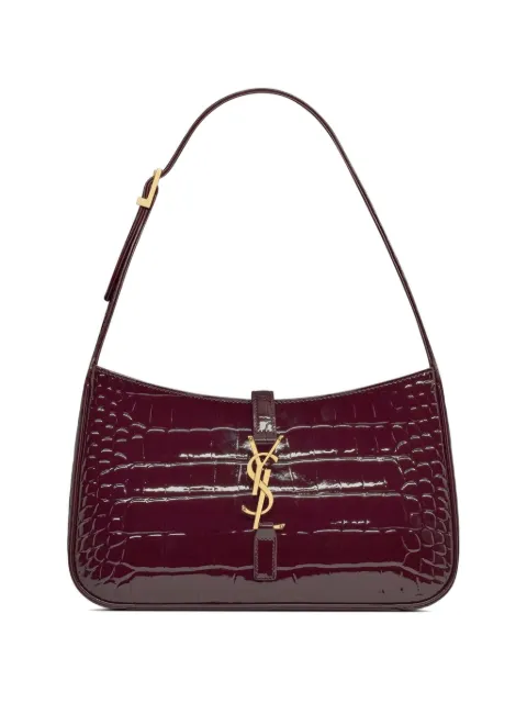 Saint Laurent Le 5 À 7 crocodile-effect leather shoulder bag Red 657228AAGKR