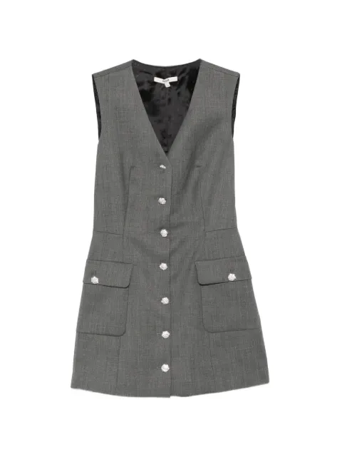 Maje embellished-button sleeveless playsuit Grey MFPCO00369
