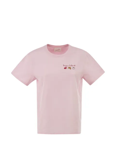 MC2 Saint Barth Emilie embroidered cotton T-shirt Pink EMI000109751L