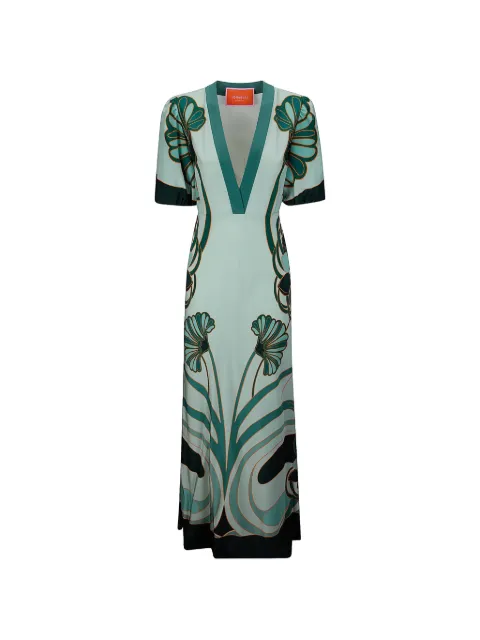 La DoubleJ Marlene floral-print maxi dress Green DRE0869CRE001BTU01
