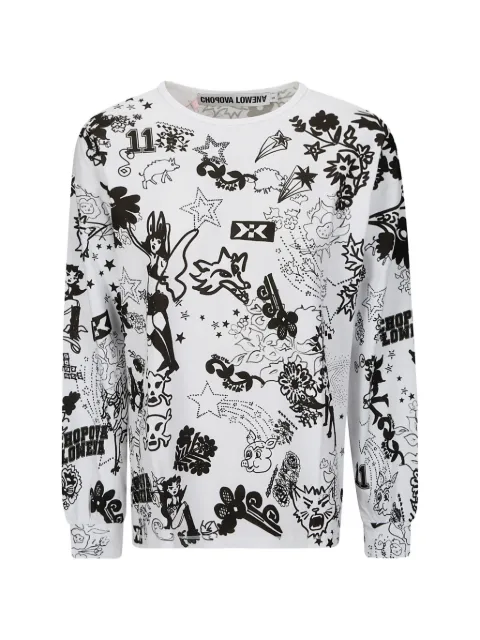 Chopova Lowena Go Go graphic-print T-shirt White 2456