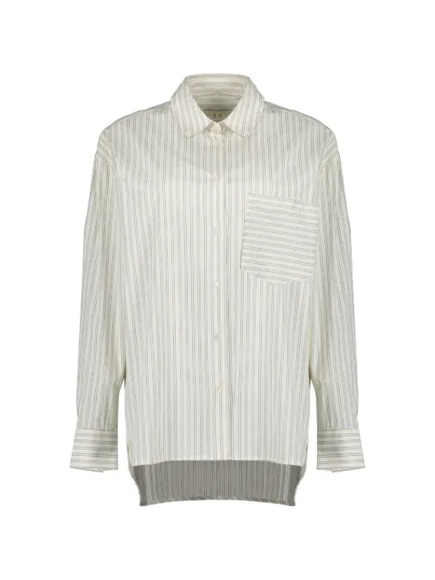 IRO striped long-sleeved shirt White WP18LASMY