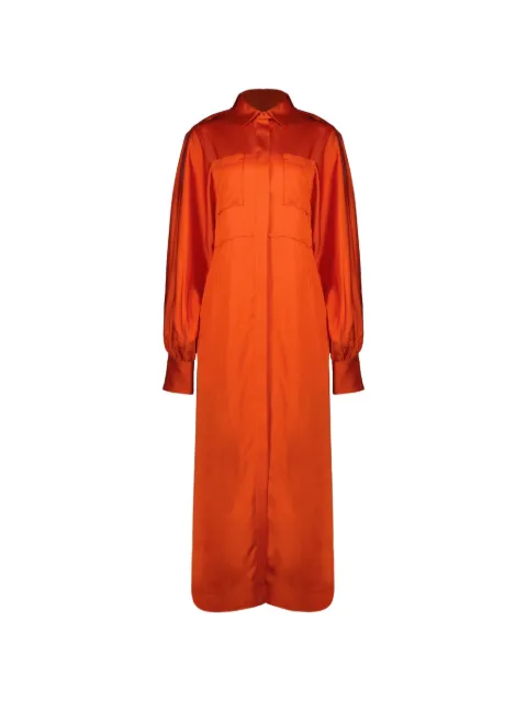 IRO satin-finish shirt dress Orange WP33URSANA