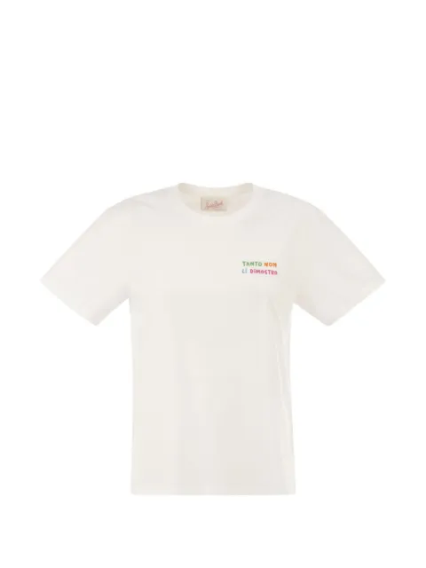MC2 Saint Barth Emilie embroidered cotton T-shirt White EMI0001
