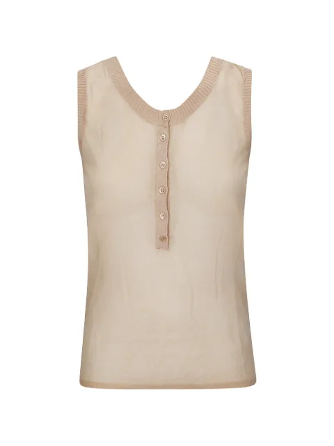 Paloma Wool Velata ribbed-trim top Neutrals WJ3601