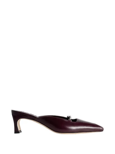 BY FAR Leda chain-detail mules Red 15296427557251