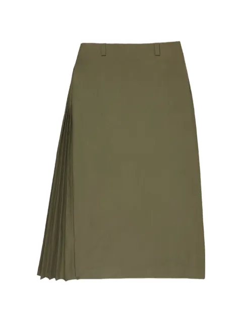 Incotex pleated-detail maxi skirt Green 101950D9490