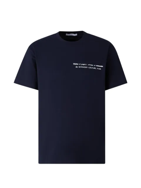 Givenchy logo-print cotton T-shirt Blue BM71NK3YUE