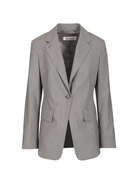 Max Mara single-breasted virgin-wool blazer Grey 2611041191600