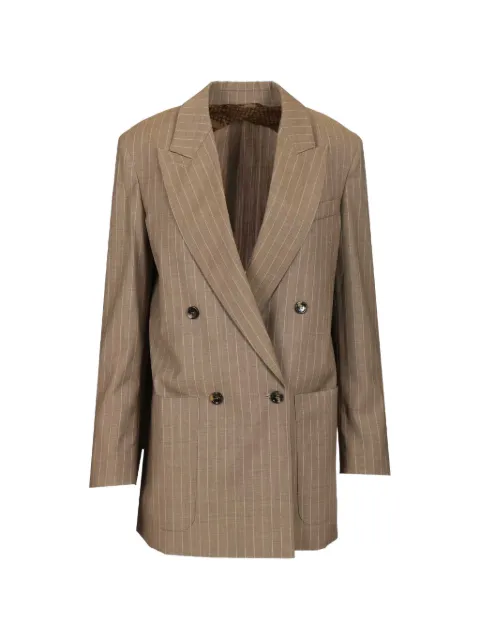 Max Mara pinstripe double-breasted blazer Neutrals 2611041061600