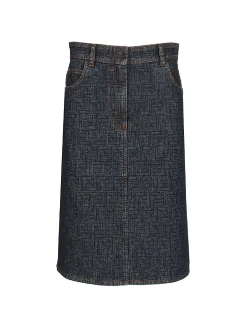 FENDI FF denim skirt Blue FLQ604AW82