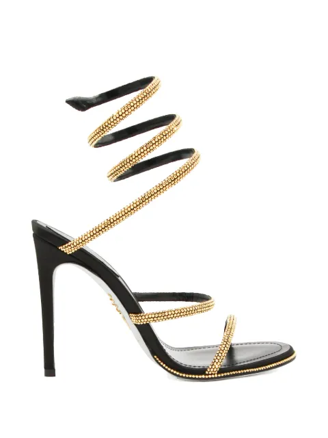 René Caovilla Cleo crystal-embellished wrap-around sandals Black C12538105R001V284