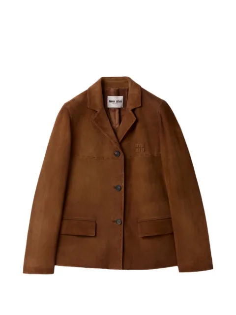 Miu Miu suede jacket Brown MPG526SOOO19QL