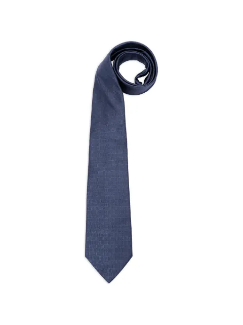 Elios Milano Aries-embroidered silk tie Blue CRAVATTA