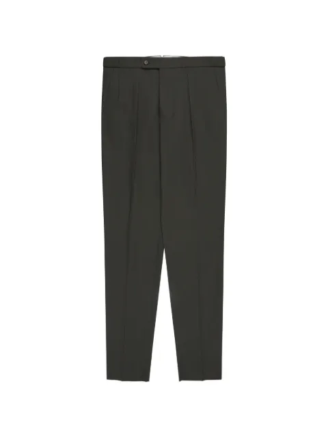 Incotex pleated tapered trousers Green 1T008360306