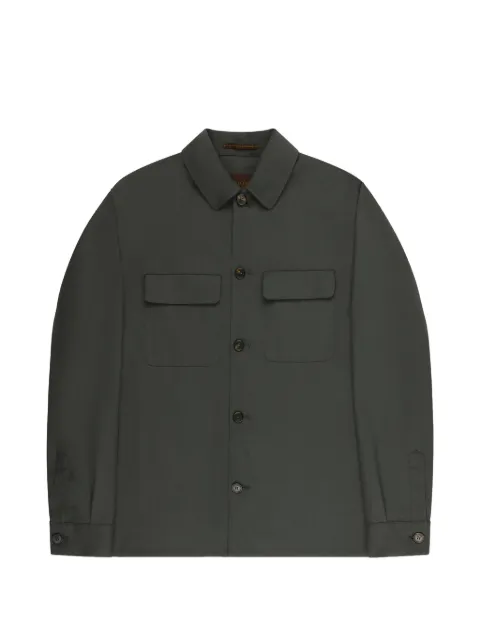Incotex cotton overshirt Green 63I03160306