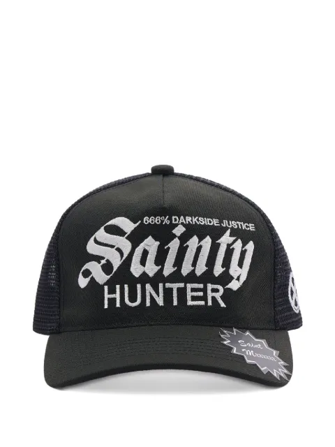 SAINT MXXXXXX embroidered mesh cap Black SMMK80000C37