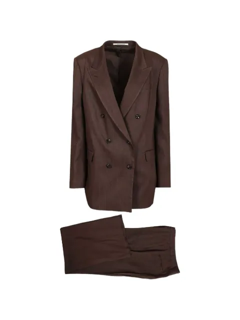 Tagliatore Jasmine double-breasted suit Brown TJASMINE10BAD