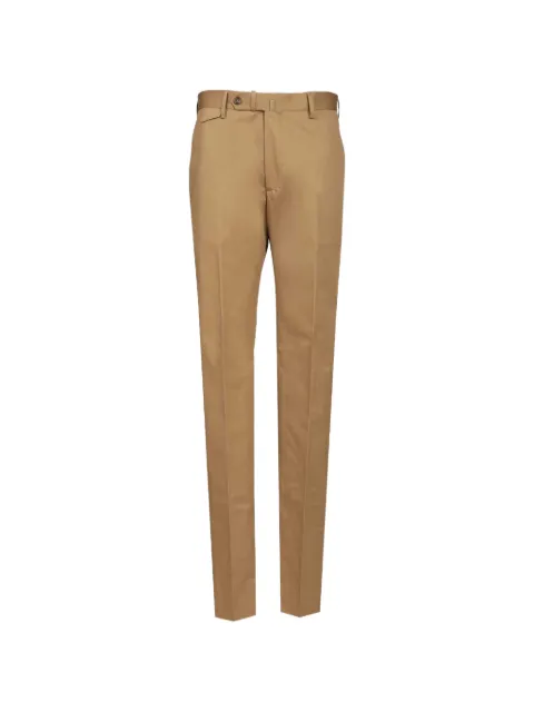 Tagliatore pressed-crease flap-pocket trousers Neutrals TAG01
