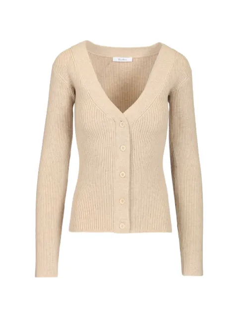 Max Mara Gioiosa ribbed cardigan Neutrals 2611361041600