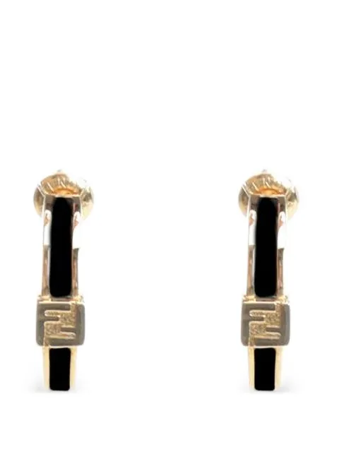 FENDI Forever hoop earrings Black 8AL216TL9