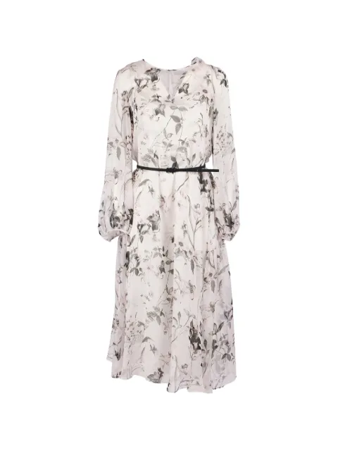 Max Mara floral-print midi dress White 2616231025600