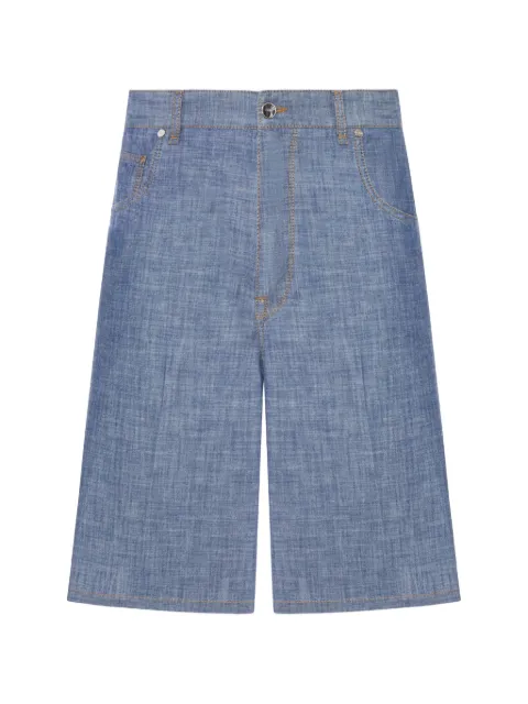 FENDI contrast-stitch bermuda shorts Blue FLP375AY0C