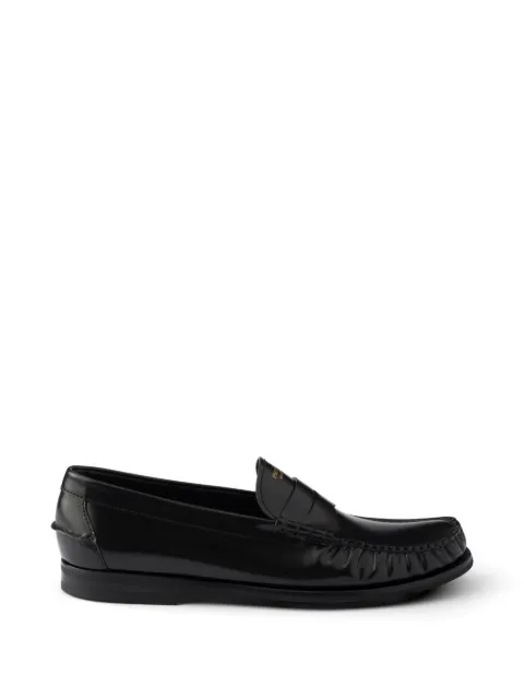 Prada brushed leather loafers Black 2DB239FX000055