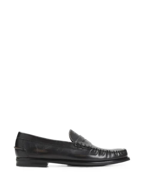 Prada antiqued leather loafers Black 2DB2392HII
