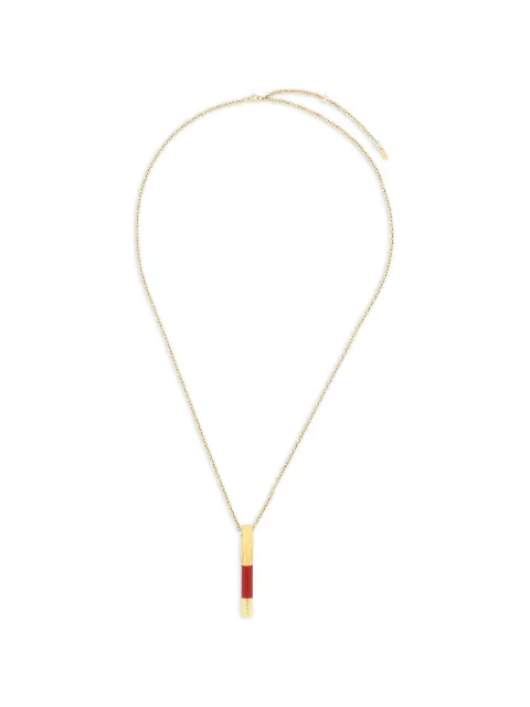 S.T. Dupont engraved-logo mini pen necklace Gold 700008