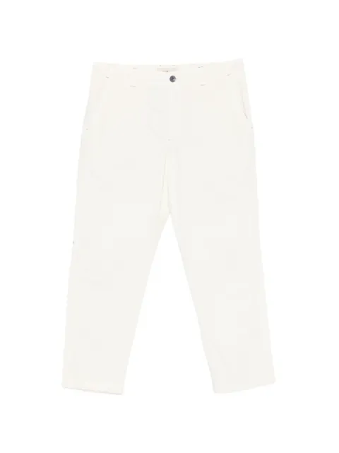 Murphy&Nye logo-patch straight-leg trousers Neutrals P95100CO9019